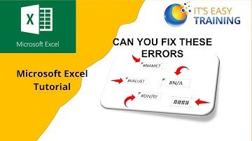 Fix these errors in Microsoft Excel. Error messages