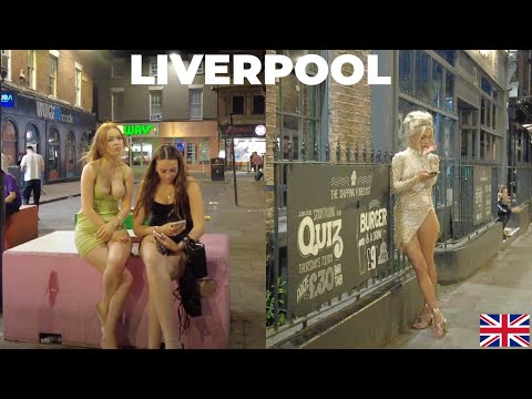 LIVERPOOL CITY ENGLAND NIGHTLIFE WALK TOUR