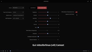 Gui for videoforlinux (v4l) Camset