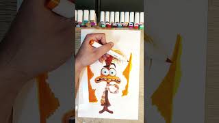 Drawing ANXIETY | Disney Pixar Inside Out 2 #shorts #art #insideout2 Guide
