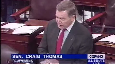Sen Craig Thomas on Rabbi Yechiel Eckstein Interna...