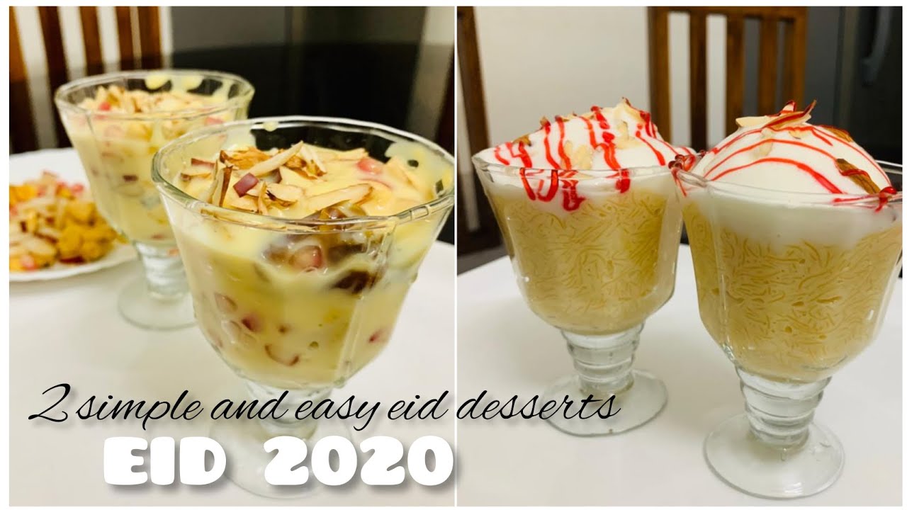 EID DESSERTS 2 simple and easy custard dessertslock downeid 2020
