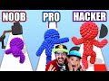 NOOB vs PRO vs HACKER en Sandman Run | JUEGOS KARIM JUEGA