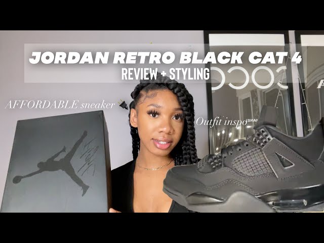 jordan retro 4 black cat unboxing review and styling 