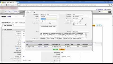 vTiger Popup Summary