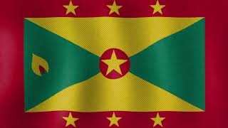 Digital Animation of the National Flag of Grenada - Free Stock Footage and No Copyright Videos