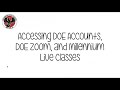 DOE Student Account and Zoom Access Quiz
