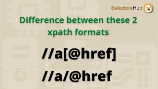 XPath Concept: What is the difference between //a[@href] and //a/@href | Interview question