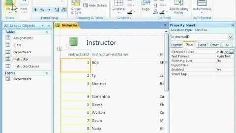 creating a one-click report  in access 2007 tutorial
