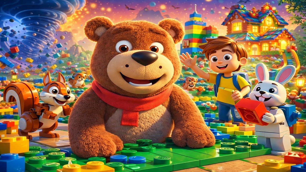 A Magical LEGO World Appears! 🧱 Bon And Buddy Bear Learn to Build Together
