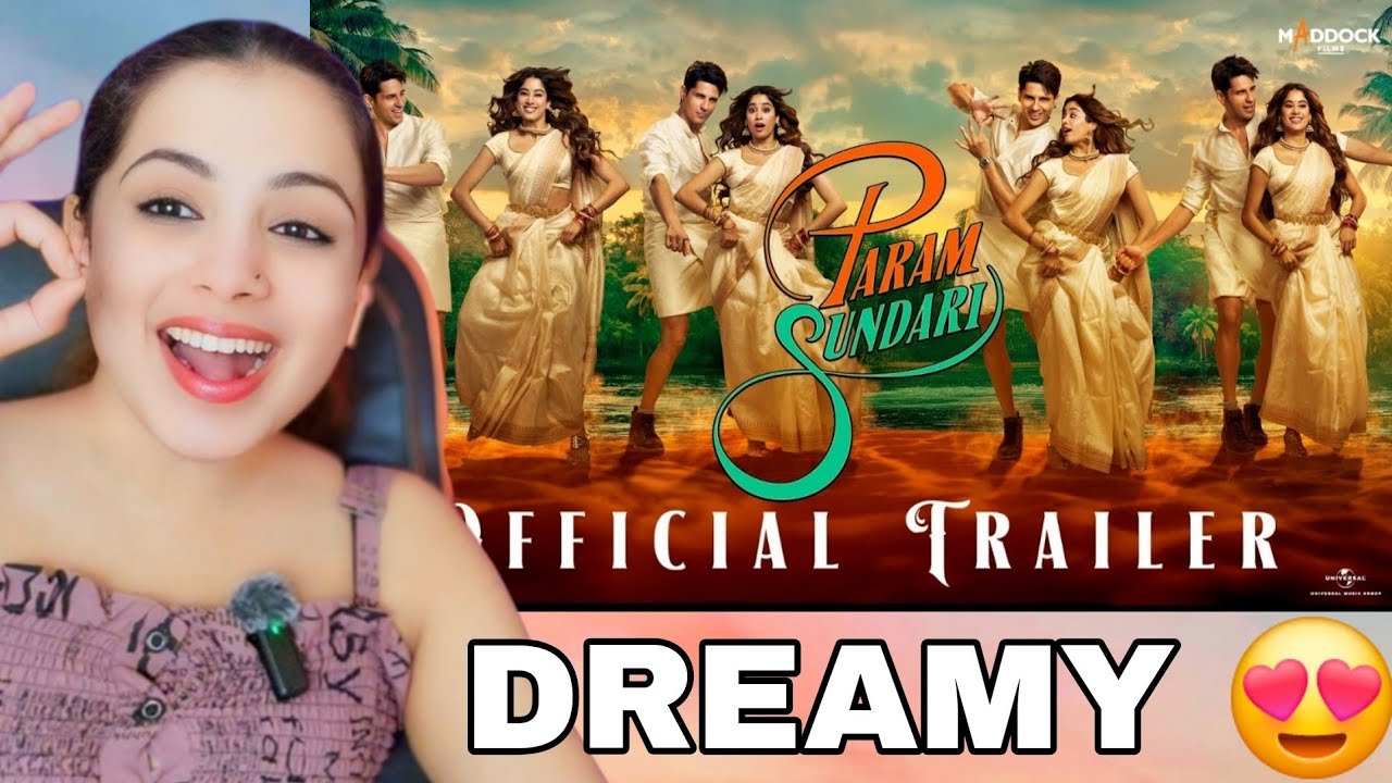 Param Sundari - Official Trailer | REACTION | Sidharth M | Janhvi K | Dinesh V | In Cinemas 29th Aug