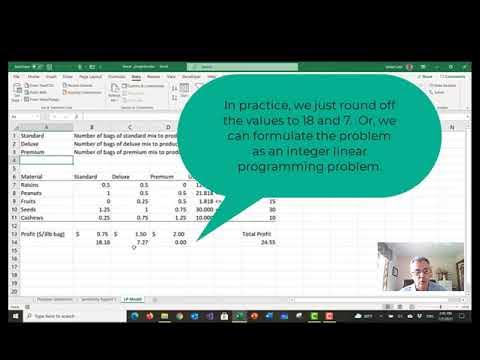 How to Use Excel Solver and Conduct Sensitivity Analysis - YouTube