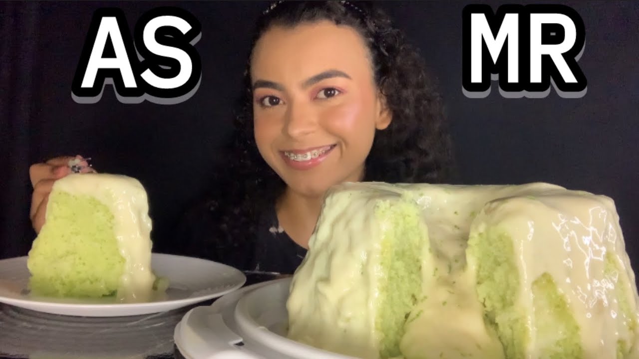 ASMR/ COMENDO BOLO DE LIMÃO 🍋‍🟩