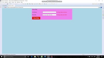 Tạo Form Đăng Nhập