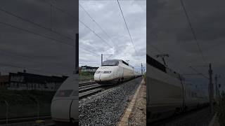 Ave s100-017 a gran velocidad por la LAV Madrid-Sevilla #trainspotting #railway #train #renfe