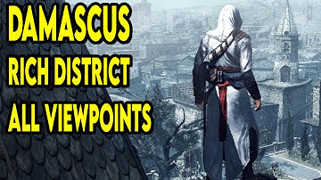 Assassins Creed 1 Walkthrough | Damascus Rich District | All Viewpoints