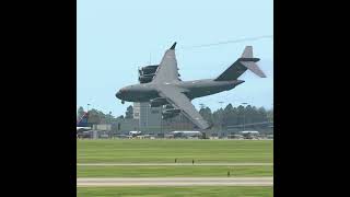 C-17 Dangerous Landing Bouncing On Runway #Shorts