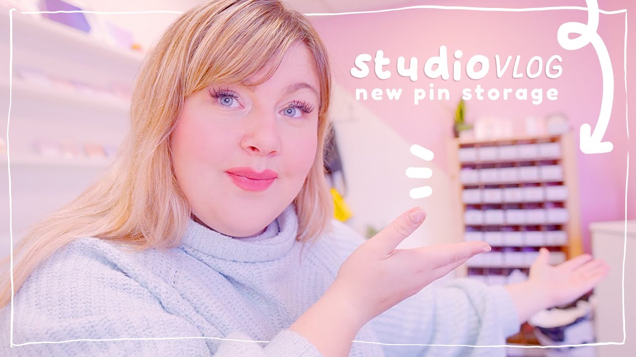 STUDIO VLOG, New Enamel Pin Storage (SO GOOD!) & Spring cleaning the  Studio,  Shop Vlog