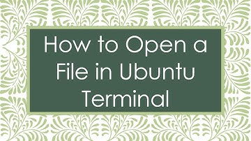 How to Open a File in Ubuntu Terminal
