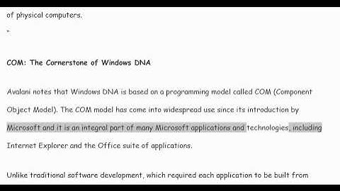 What is Understanding the Microsoft Windows DNA?