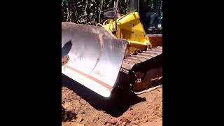 Komatsu D51EX Bulldozer Pushes Soil To Repair Roads In Banana Farms