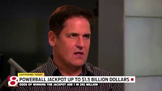 LIVE: Mark Cuban gives advice to whoever wins Powerball