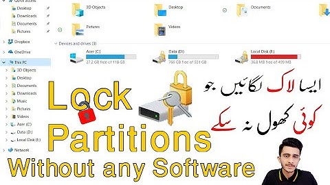 How to lock partition in windows 7/8/10 in Hindi/Urdu || Lock partition without software || Make4u