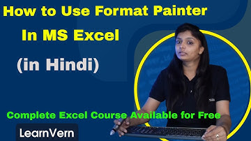 How to Use Format Painter in MS Excel? Tutorial Video in Hindi | LearnVern