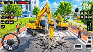 🚧 Ultimate Excavator Road Breaking Gameplay 🚧 Construction Simulator 3D game screenshot 1