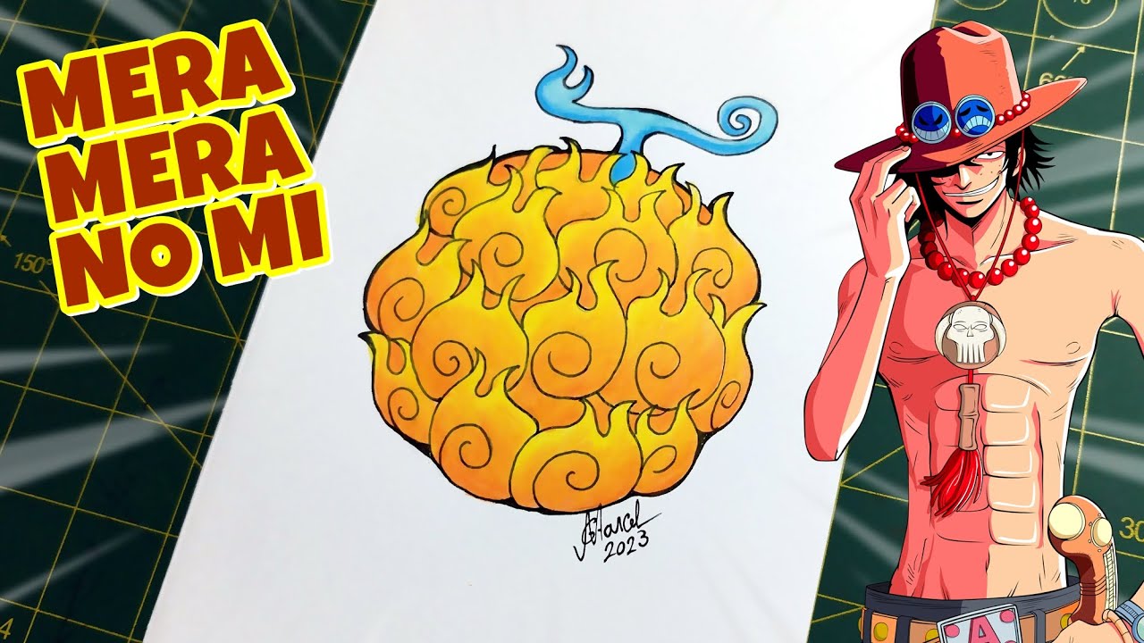 How to draw the Mera Mera no Mi the fruit from Ace One Piece 