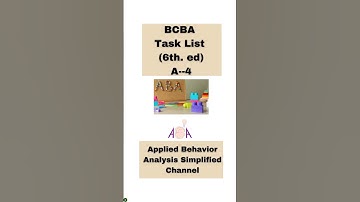BCBA Task List: Distinguish among ABA Key Areas