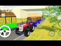 Massey Tractor drive Video 🚩🔥Big Trolley loaded with Swaraj tractor mini Trolley Johondyr Tractor 🚜