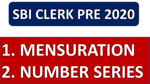 SBI CLERK PRE 2020 MENSURATION + NUMBER SERIES QUESTIONS || ये जरूर पूछे जाएंगे