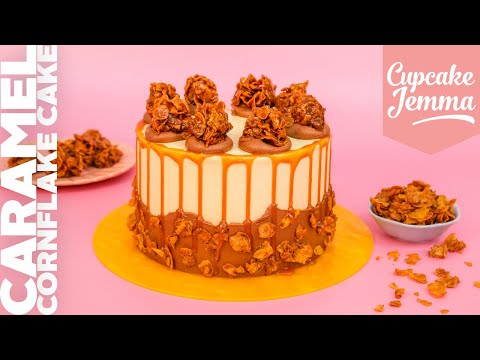 Epic Caramel Cornflake Brownie Cake Layer Cake!  Cupcake Jemma