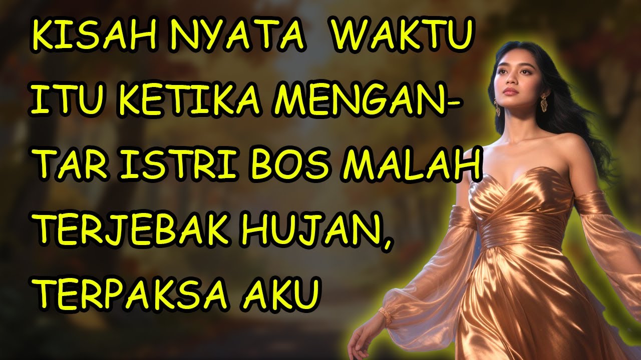 KISAH NYATA  WAKTU ITU KETIKA MENGANTAR ISTRI BOS MALAH TERJEBAK HUJAN, TERPAKSA AKU