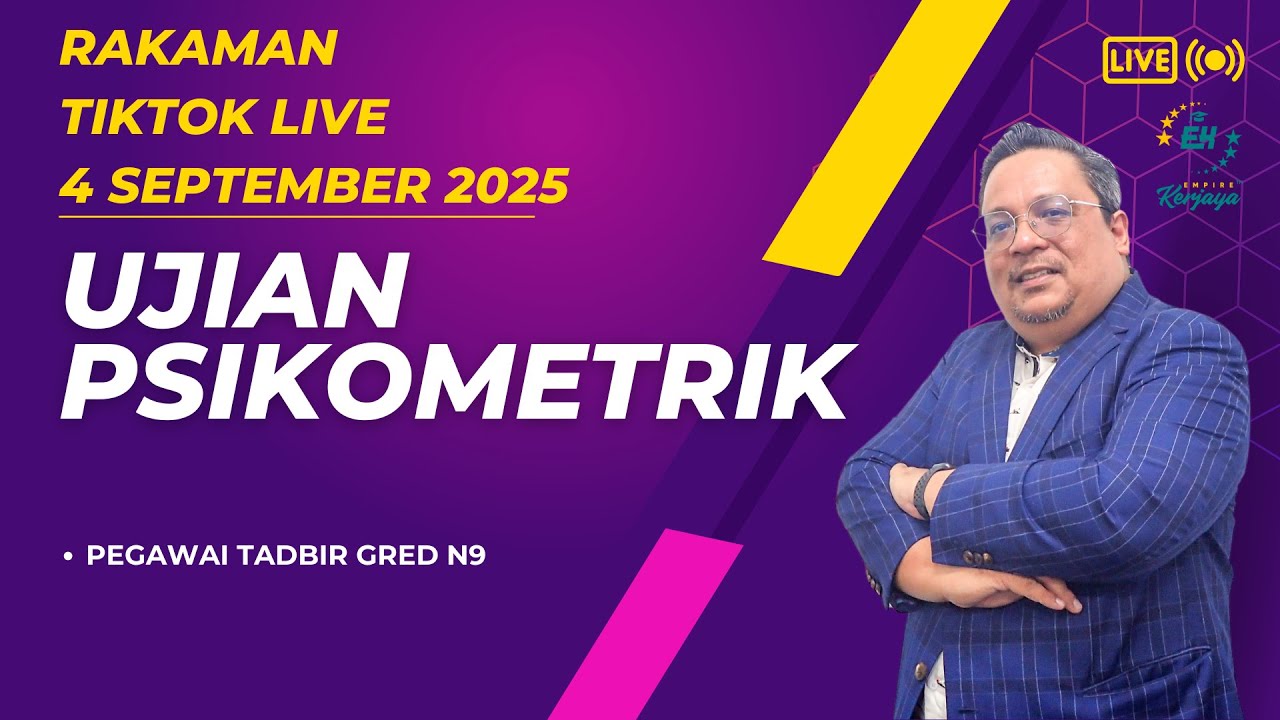 Rakaman Live Ujian Psikometrik Pegawai Tadbir Gred N9