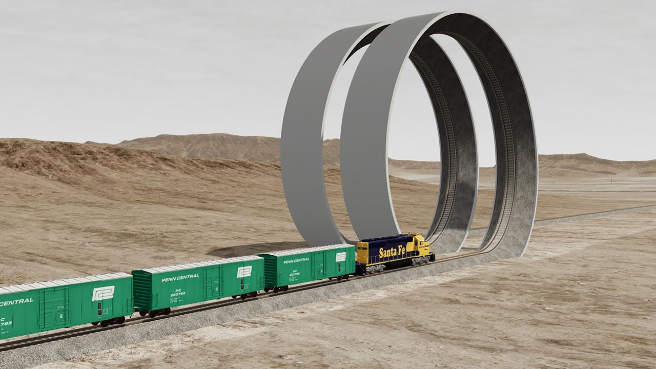 Trains vs Double Vertical Loop Crashes 9 in BeamNG۔Drive by BeamNG High ...