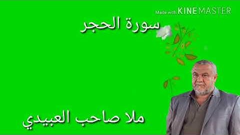 سورة الحجر كاملة =هديتى الى ارواح امواتكم اخوانى واخواتى الاطهار=ملا صاحب العبيدى