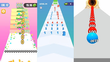2048 / Number Ball 3D Merge games vs number run gameply ball rolling run 