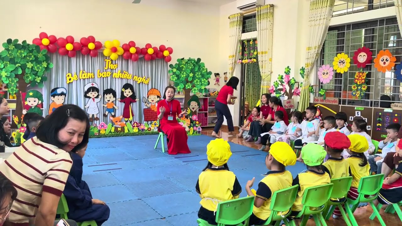 Tiết dạy thơ “ bé làm bao nhiêu nghề” 5-6 tuổi thi GVG