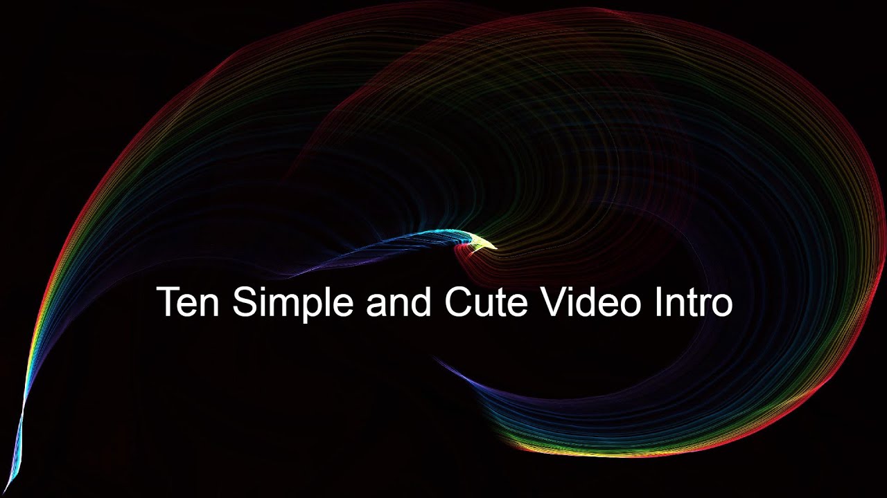 Ten Simple and Cute Intro Video For Youtube - YouTube
