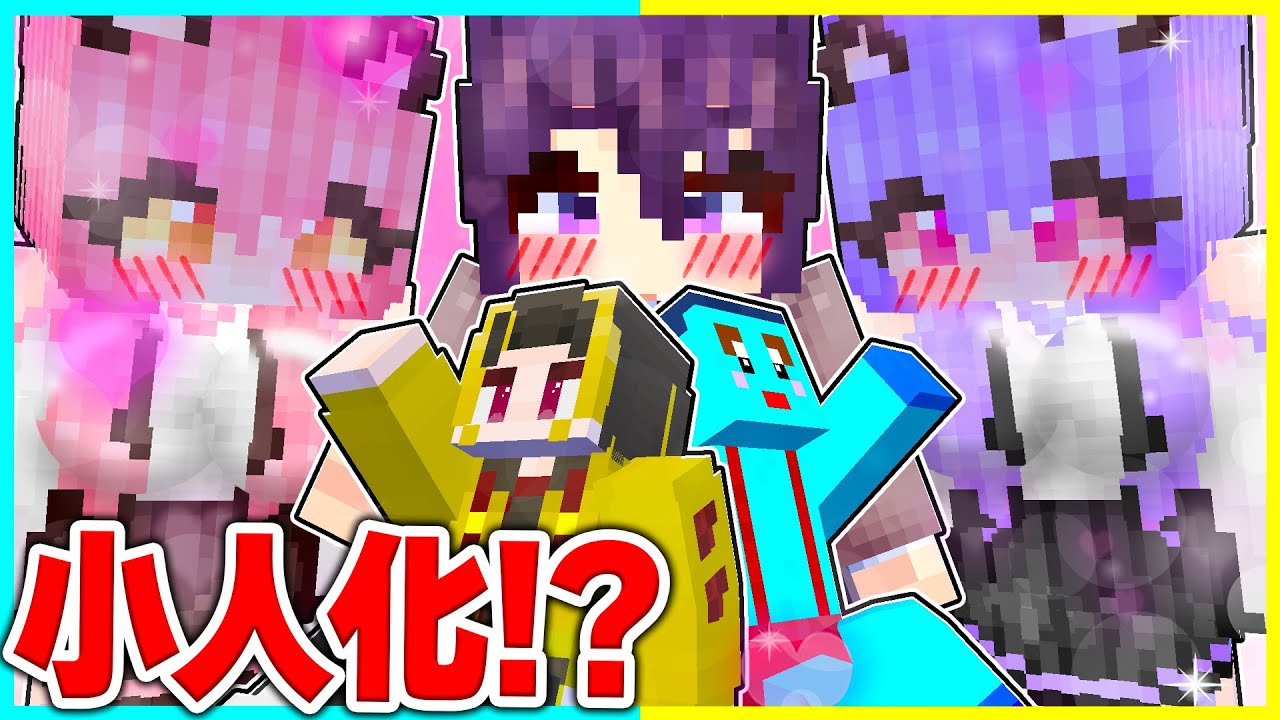⭐小人化した男子が女の子にいじめられるマインクラフト😢【まいくら/マインクラフト】