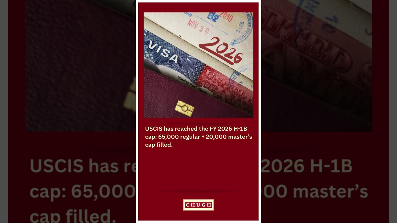 USCIS reaches FY 2026 H-1B Cap