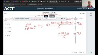 ACT Online Practice Test 1 (Preparing for ACT 2025-6) - enhanced/digital/pdf - Math - part 1 - #1-20