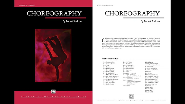 Choreography, by Robert Sheldon  Score & Sound