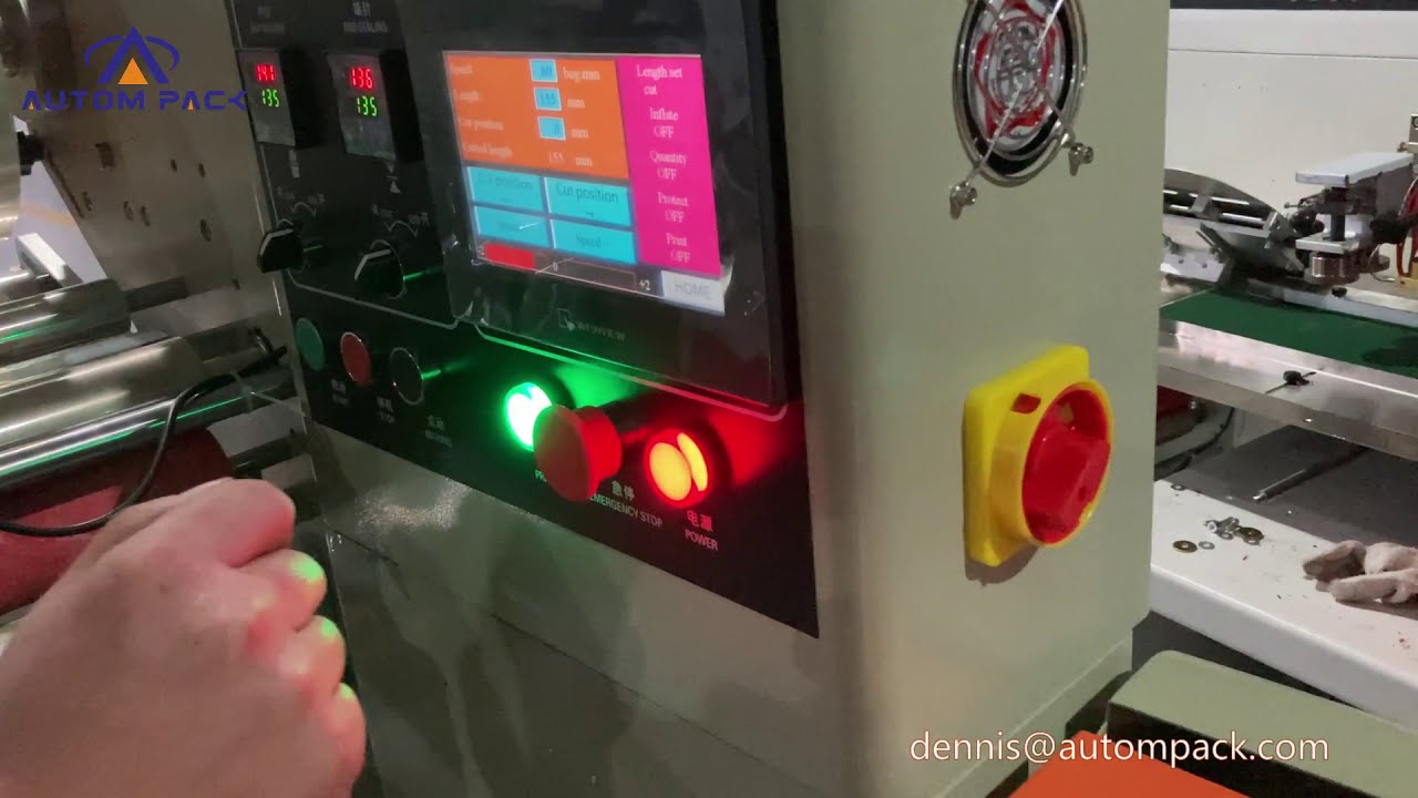 Autompack ATM-350D high quality automatic bread/ flatbread/ crepes/ cookies/ biscuit packing machine