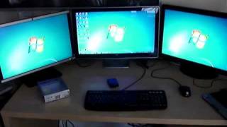 How i setup 3 monitors on a single video card using the kensington
universal multi-display adapter.