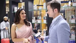 Lara Dutta launches ‘Arias’ with Scentials at Beautyworld Middle East 2019