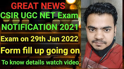 Great News l NOTIFICATION OF CSIR-NET 2021 Exam l Form fill up going on