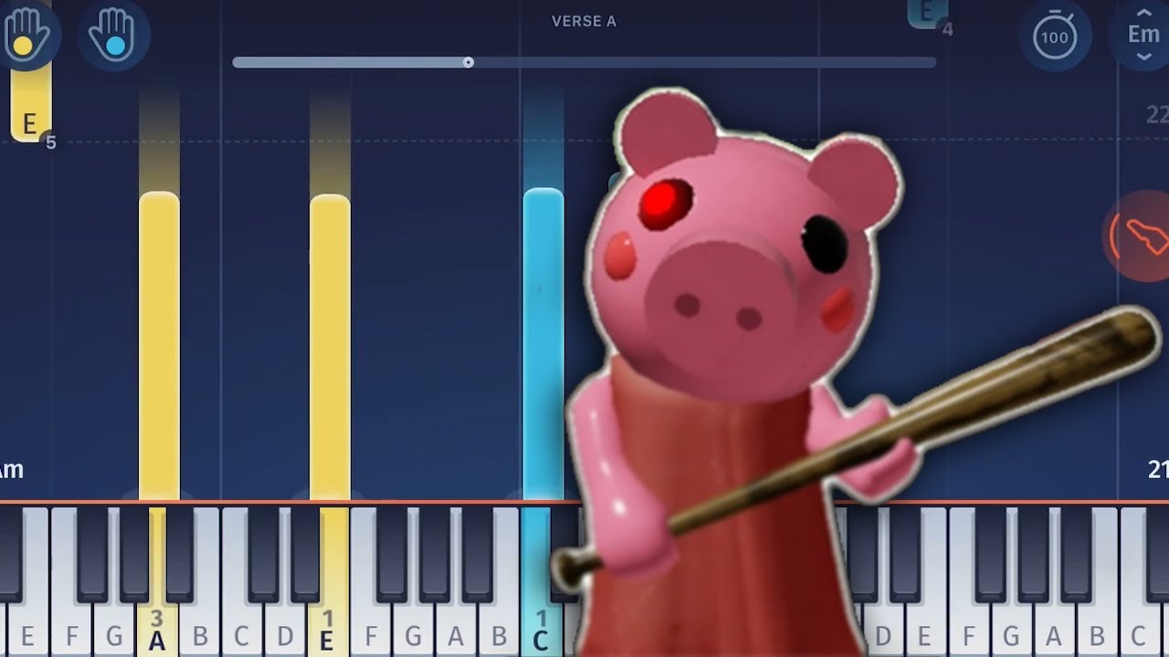 Roblox Piggy Menu Theme Easy Piano Tutorial Youtube